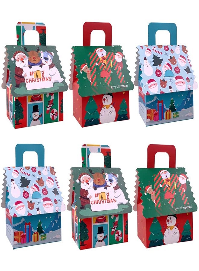 Suponey Christmas Gift Boxes,12pcs Christmas Treat Boxes Santa Candy Box Xmas Party Favor Box for Holiday Gift Wrapping Home Decoration - Image 1